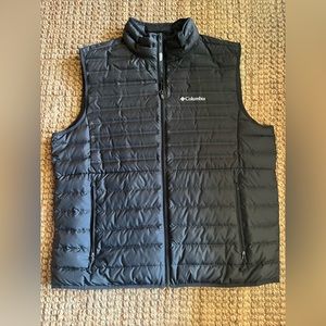 Mens Columbia 650 down insulated black vest